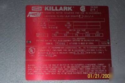  killark size 4 enclosure w/ starter B7024