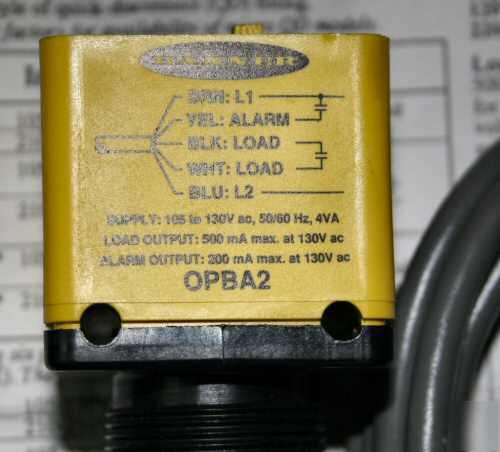 Banner omni-beam sensor ac power block 130VAC OPBA2 