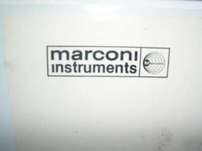 Marconi no. eb 1064B/2 for vhf signal generator 