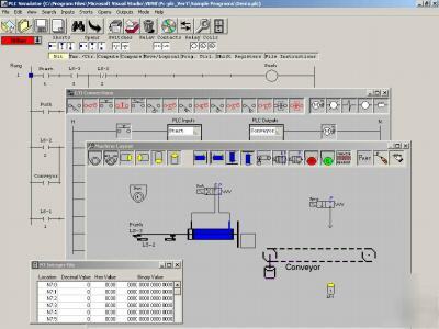 Plc simulator ladder logic training electrical control 