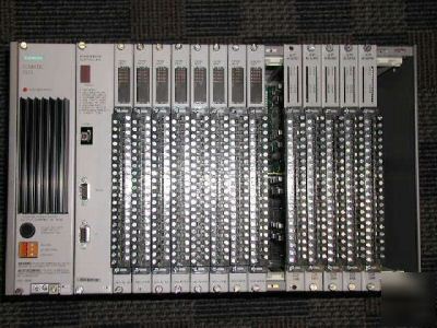 Siemens/ti 505 series remote controller rack w/15 cards