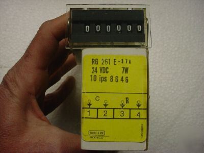 Sodeco counter 24 vdc 7 watt 6 digit 10 ips (qty 1 ea)