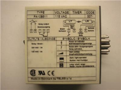 Telco 115VAC photoelectric amplifier PA10B511