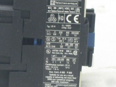 Telemecanique iec contactor LC1D1210G6 4B889