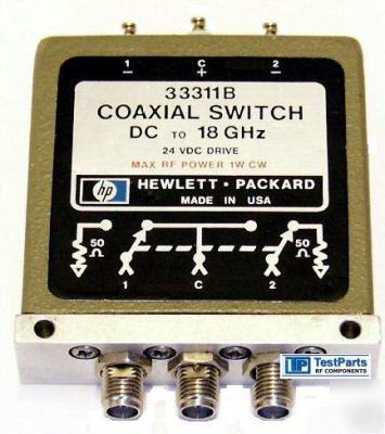 06-01989 hp 33311B spdt microwave coaxial switch 18GHZ