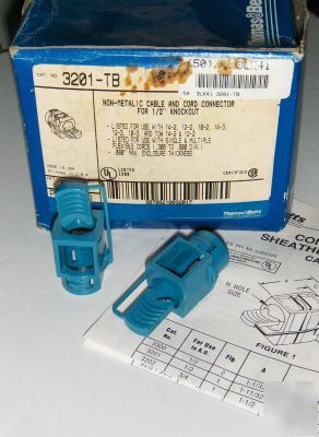 50 thomas & betts 3201-tb non-met cable/cord connectors